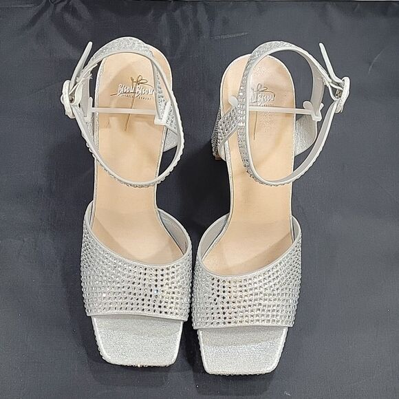 BRAND NEW BISSOU BISSOU JEWEL STUDDED EMBELLISHMENTS SQUARE TOE HIGH HEL… - Picture 3 of 15